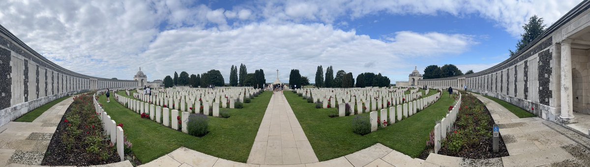 HallowsPd's tweet photo. Stop 2 was Tyne Cot. The largest Commonwealth War Cemetery in the world. https://t.co/nZwz5TH85c