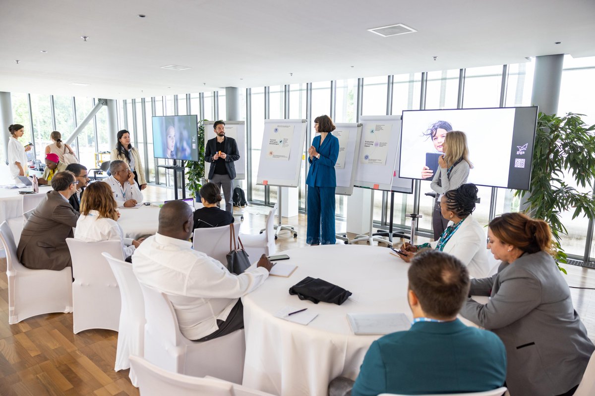 Gigaglobal's tweet photo. Day two at the #GigaConnectivityForum continued with breakout sessions on Giga’s core activities — map, model, finance, contract and capacity development. Country delegates heard about the relevant Giga products and shared their own challenges and priorities in each category. https://t.co/qiXzIt5obD