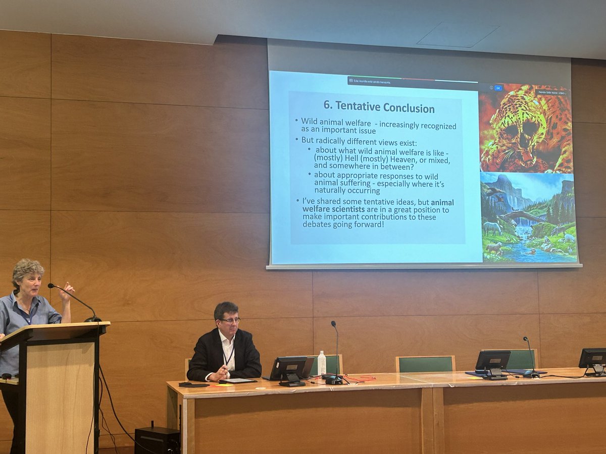 PeterSandoee's tweet photo. In her concluding slide Clare sees an important role for animal welfare science. @UFAW_1926 https://t.co/JCtuYk5uUe