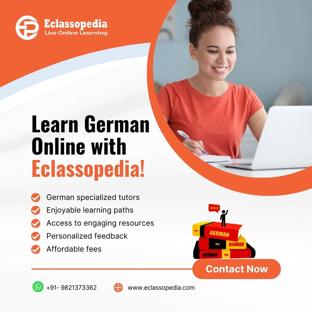 eclassopedia's tweet image. Explore the world of German with Eclassopedia&apos;s engaging online courses, designed for school students. With flexible schedules, fun activities, and expert teachers, language learning becomes enjoyable and effective.

#eclassopedia #learngermanonline #germanclasses #onlinegerman