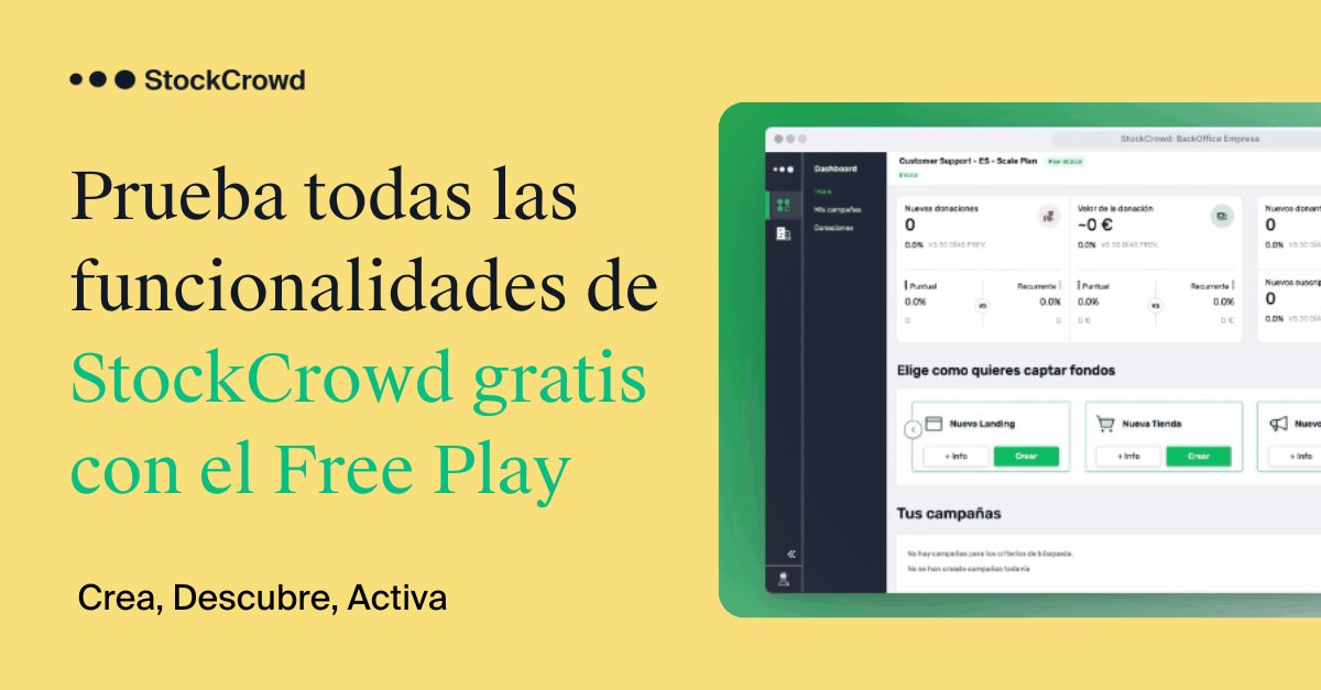 🌟¡Transforma tus ideas con el Free Play !🚀

Crea tu landing gratis y descubre lo que puedes lograr.

✨ Crea campañas✨ Descubre diseños✨Activa tu captación

Descubre el Free Play 👉🏽goo.su/M172🎉 

#StockCrowd #FreePlay #fundraising