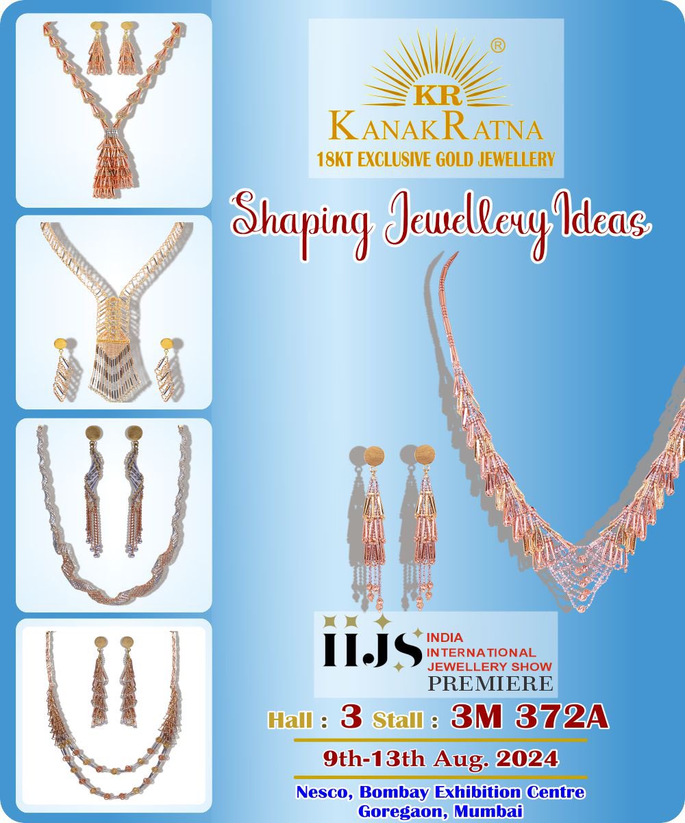 vikramcjain's tweet photo. You're Invited to Shine at Our Booth!
Connect and Explore New Trends in 18KT Exclusive Gold Jewellery , and Let's Sparkle Together!
Visit us at IIJS Premier 2024 Show
HALL – 3, Stall No: 3M 372A 
9 TO 13 August 2024 
NESCO, Goregaon, Mumbai
#IIJS2024 #KANAKRATNA
#GJEPC https://t.co/goNtdLtb0A