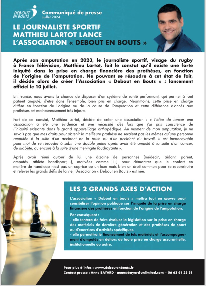 Venez nous aider, nous donner ce que vous pouvez sur deboutenbouts.fr 🦿🦾🤝🙏
L’aventure ne fait que commencer 😉
