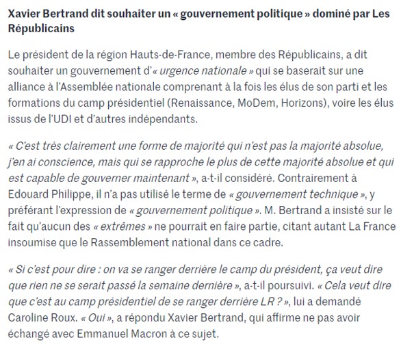 FelixRimbeau's tweet photo. Sans surprise, le camp macroniste essaie déjà de préparer dans l’esprit des gens que le résultat de dimanche appelle un #PremierMinistre issu de la droite. Ce ne sont pas les seuls, bien sûr, puisqu’à droite, le discours est le même https://t.co/jgfsSOxPBm