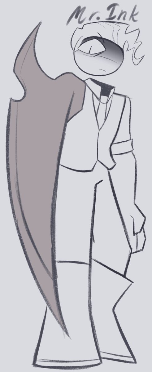 GunslingerDeat1's tweet image. #fundamentalpapereducation #kayDee #fundamentalpapereducationoc #fpe 

I present to you, a pair of drawings a couple friends made to me. Here is your new English teacher, Mister Ink! 
Do refrain from blowing his short fuse or he will gladly use that blade arm on yuh!