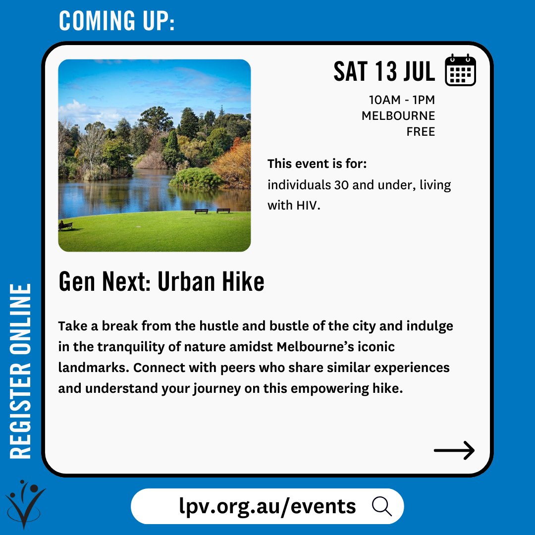livingposvic's tweet photo. ❄️ Walks, talks and more. Connect with us this winter. 

Register to attend 👇
https://t.co/Q6A3NhtPhq

#WeAreLPV #LPVconnect #HIV #hivpositive #hivawareness https://t.co/FlbhRfOvOp