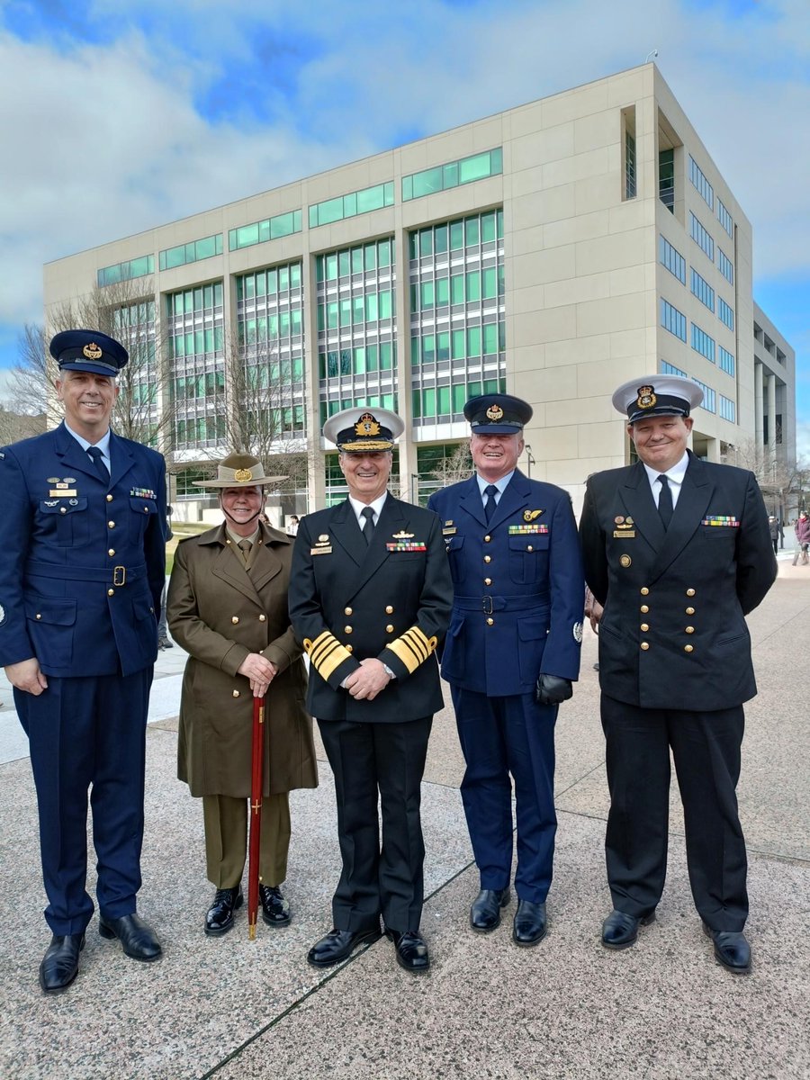 A significant day for #YourADF and #AusNavy, with General Angus Campbell, AO, DSC, handing the responsibility of Chief of the Australian Defence Force to Admiral David Johnston, AC, RAN. 

Great to attend the ceremony in Canberra and be a part of this historic event.