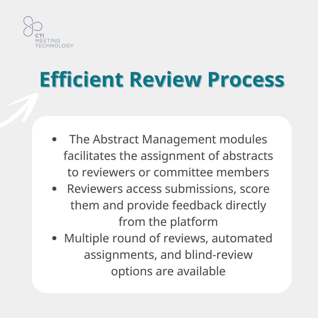 tech_cti's tweet photo. Tired of juggling multiple tools for managing abstracts? Discover how easy it can be with CTI’s Abstract Management software! 

Explore the key features below ⤵️
Or visit our website ➡️ https://t.co/H92TXjRM6R

#EventSolutions #AbstractManagement #EventPlanning #STEMM #CTI https://t.co/h8oVA9ZuAK