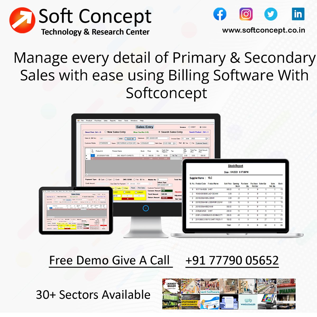 SoftConcept11's tweet image. #bilingsoftware #software #business #sctrcsoftware #webappsoftware #billing #softwareengineer #developer #softwarerdeveloper #itcompany #gujarat #softconcpt