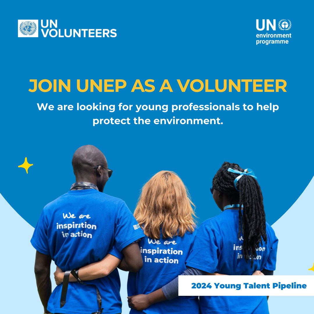 We are searching for skilled young people with at least 3 years of experience working on environmental issues and solutions.

Qualified candidates are encouraged to apply by 8 August 2024. unv.org/news/unep-unv-…