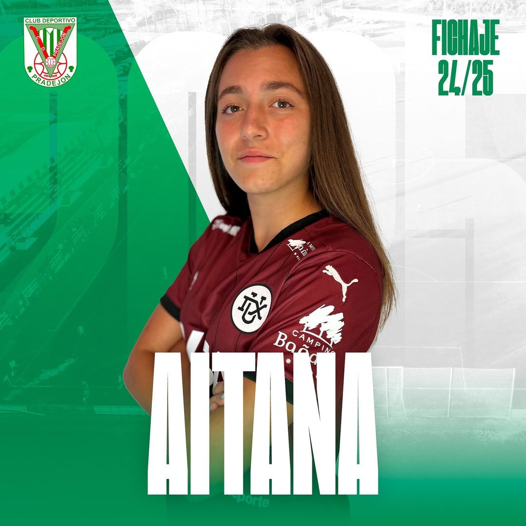 WosoMagazine's tweet photo. 🚨ALTA🚨

#SegundaFederacionFutfem Grupo Norte

@cdpradejon ⚪🟢 ha anunciado el fichaje de Aitana Muñoz (@aitanamm9)

La ⚡ extremo firma por esta temporada y llega procedente del @DUXLogrono 🔴🔴

Mucha suerte en esta nueva etapa 🍀

#wosomagazine🧩 #CDPradejon https://t.co/MEaANp25KW