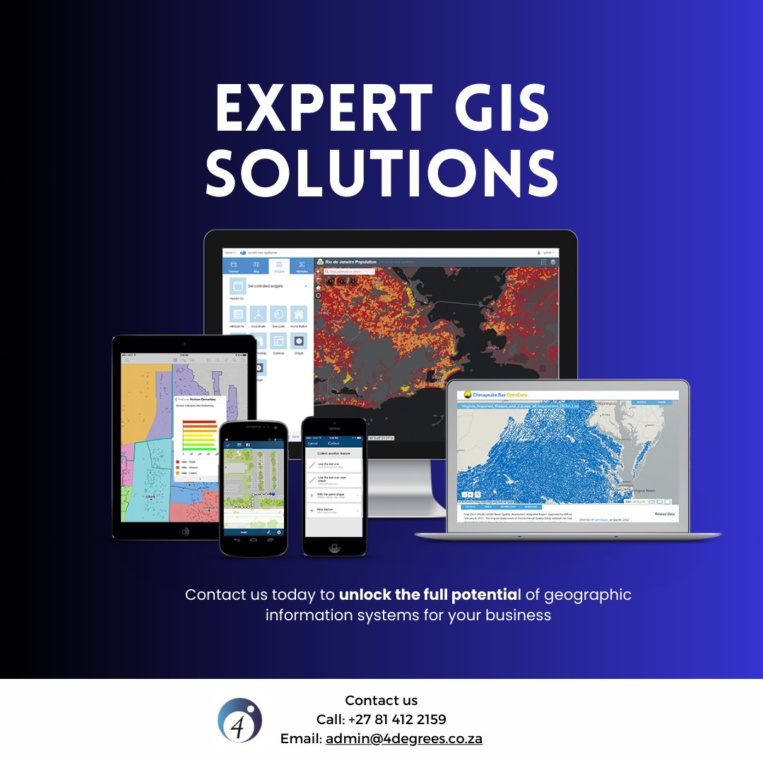 degrees_4's tweet photo. Enhance your operations with cutting-edge GIS solutions. Contact us today to unlock the full potential of geographic information systems for your business.

#EnvironmentalConsulting #RiskManagement #SocialConsulting #EnvironmentalCompliance #GIS  #SustainableDevelopment https://t.co/t2ZQKblfi9