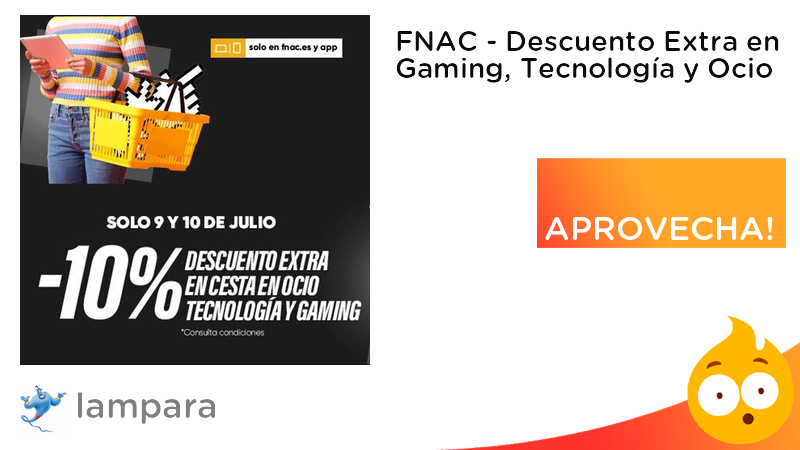 chollometro's tweet photo. ¡Atención gamers y techies! 🎮🔌 SOLO HOY! Fnac te da DESCUENTOS extra en tu cesta de Tecnología, Gaming y Ocio para que te pilles lo que quieras a precio de chollo. ➡️ https://t.co/mfFmKLZ135 https://t.co/qiwcYpqbrF