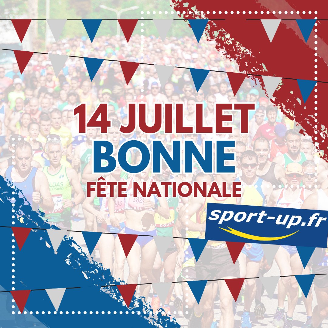 ResSportUp's tweet photo. Sport-Up vous souhaite une excellente fête nationale ! 🇫🇷

Profitez de cette journée spéciale pour relever un nouveau défi sportif ? 💪

Découvrez toutes nos courses sur https://t.co/1zZo5OSCqY 📲

Sportivement,

#14juillet #summerrun #running #trail  #fetenationale https://t.co/lulEQZZspe