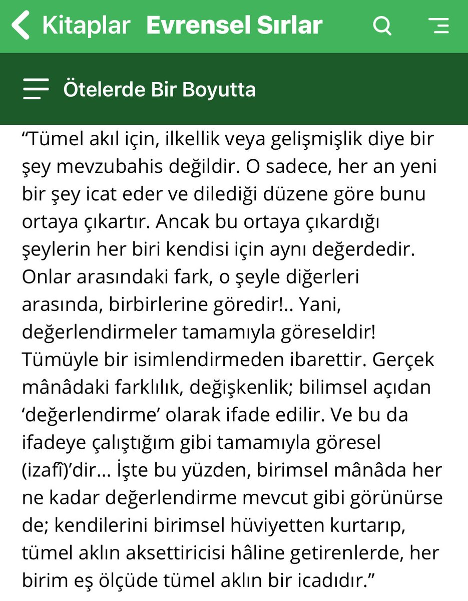 ahdavud's tweet photo. #EvrenselSırlar kitabından ;

Evet,bu #primitif #varlıklar dahi, nasıl oluyordu da #tümelaklın bir #eseri v #kemâli #olabiliyordu...

Bu çok zor sorunun cevabını hemen #dizeledi...

Ahmed Hulûsi

https://t.co/lwiQA6jBc3 https://t.co/AVo2PNK5jV