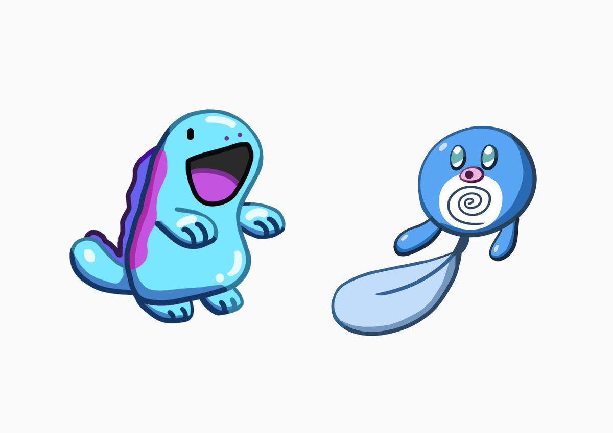 QuagsirePosts's tweet image. HELP I MET A POLIWAG