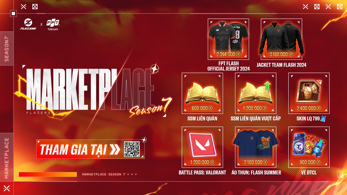 Flazersalliance's tweet image. [DISCORD FLAZERS] EXPLOSION WITH MARKETPLACE SEASON 7 ⚡️
#FPTFlash #Flazers #FPTTelecom #Marketplaceseason7 #Alliance #AdminM