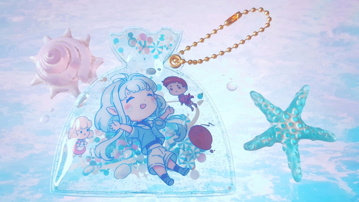 Lid_000's tweet photo. 波可的金魚袋來了!🩵 https://t.co/POG7OyuOXX