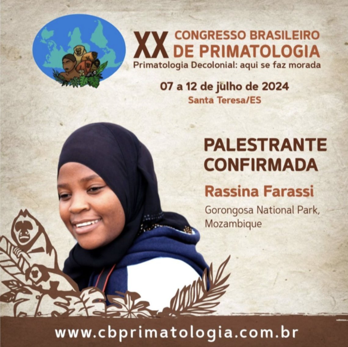 Primate Models for Hominin Evolution (@primhevo) on Twitter photo Rassina Farassi is giving a plenary talk on object manipulation by chacma baboons in <a href="/GorongosaPark/">Gorongosa National Park</a> at the Congresso Brasileiro de Primatologia 🐒🇲🇿🇧🇷 <a href="/RassinaF/">Rassina Farassi</a> is the first Mozambican to obtain a Master’s in primatology and pursue a career in this field: gorongosa.org/meet-rassina-f… Rassina Farassi is giving a plenary talk on object manipulation by chacma baboons in <a href="/GorongosaPark/">Gorongosa National Park</a> at the Congresso Brasileiro de Primatologia 🐒🇲🇿🇧🇷 <a href="/RassinaF/">Rassina Farassi</a> is the first Mozambican to obtain a Master’s in primatology and pursue a career in this field: gorongosa.org/meet-rassina-f…