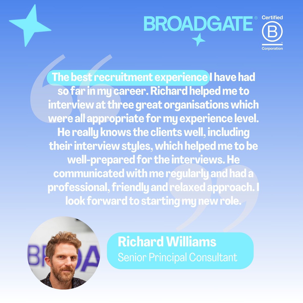 We adore positive feedback! 🚀 Based on our customer reviews, our Net-Promoter-Score is world-class. Special mention to the incredible Richard Williams for delivering a first-class recruitment experience. 👏

👋 Visit our website: buff.ly/3zZwhPu