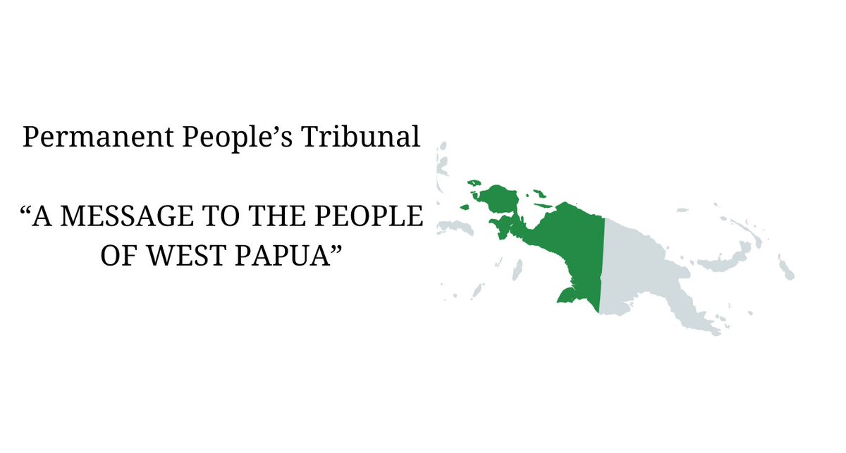 Ende Juni fand das "Permanent People's Tribunal on State and environmental violence in #WestPapua" statt. Die Berichte zeichnen ein Bild einer menschlichen und ökologischen Katastrophe, so das Richtergremium in seiner Botschaft nach #Westpapua. 

westpapuanetz.de/informieren/pe…