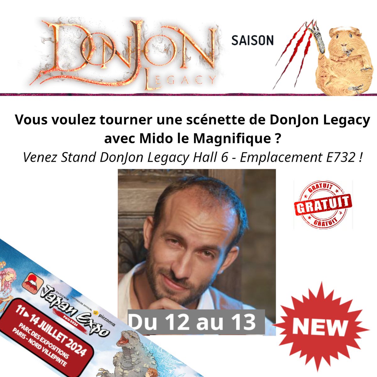 11 Création (@donjon_legacy) on Twitter photo Sur la <a href="/japanexpo/">Japan Expo ⛩🗼</a> , venez tourner avec Benjamin Dayras, notre Mido le Magnifique originel ! Sur la <a href="/japanexpo/">Japan Expo ⛩🗼</a> , venez tourner avec Benjamin Dayras, notre Mido le Magnifique originel !