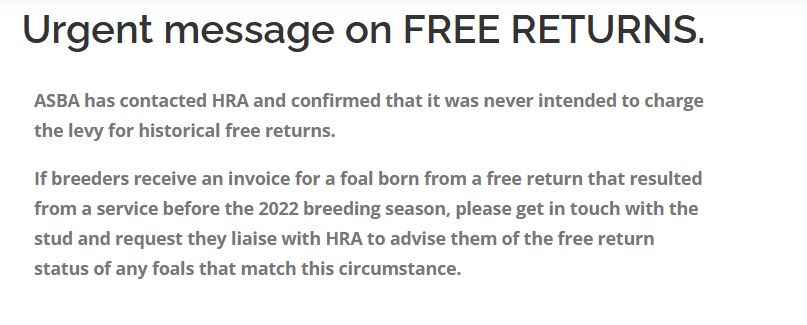 Message from ASBA.