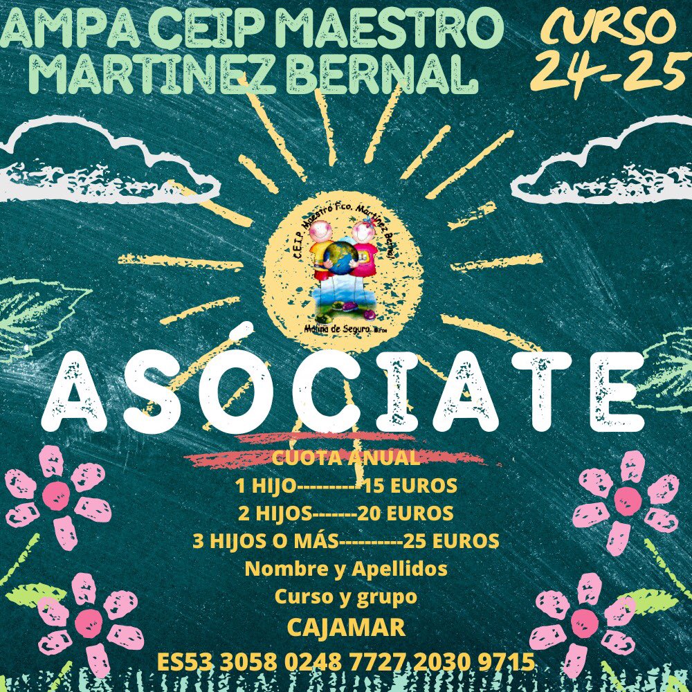 AMPA CEIP MAESTRO FRANCISCO MARTÍNEZ BERNAL (@ampabernal) on Twitter photo 