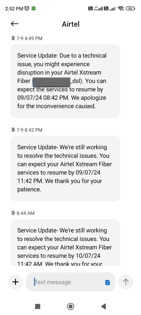 annie_sofia_'s tweet photo. @airtelindia @Airtel_Presence Its going to be 24 hrs since Airtel Xtream Fiber not working .Is Airtel seriously failing to support their customer? https://t.co/zLTWYZrLkd