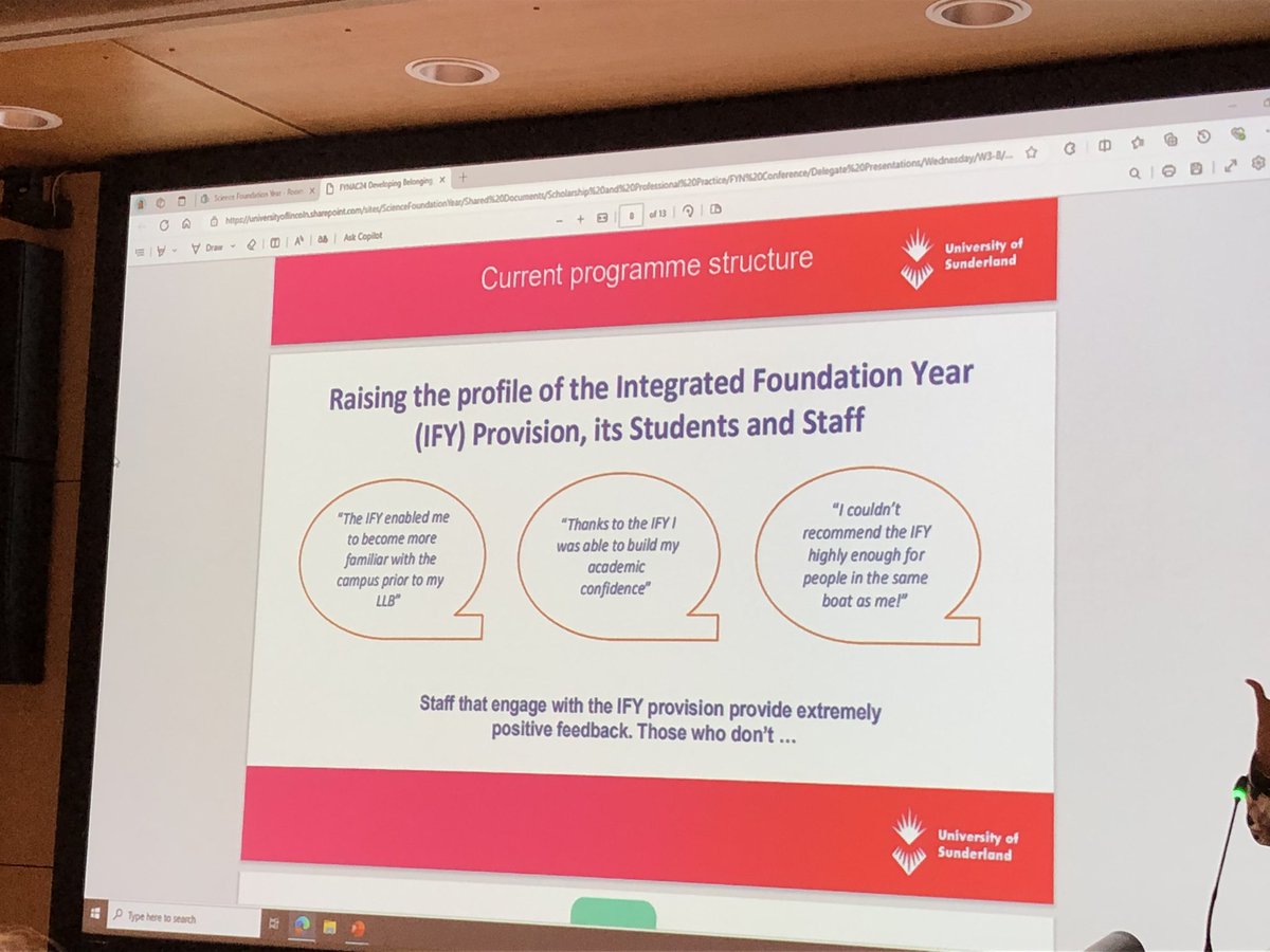 Rachel Dunn (@rl_dunn) on Twitter photo Freda Cook and Fiona McEwan <a href="/sunderlanduni/">University of Sunderland</a> talking about belonging as an integrated foundation year in the university and raising the profile of the programme, students and crucially, staff. <a href="/foundationyear1/">Foundation Year Network</a> #fynac24 Freda Cook and Fiona McEwan <a href="/sunderlanduni/">University of Sunderland</a> talking about belonging as an integrated foundation year in the university and raising the profile of the programme, students and crucially, staff. <a href="/foundationyear1/">Foundation Year Network</a> #fynac24