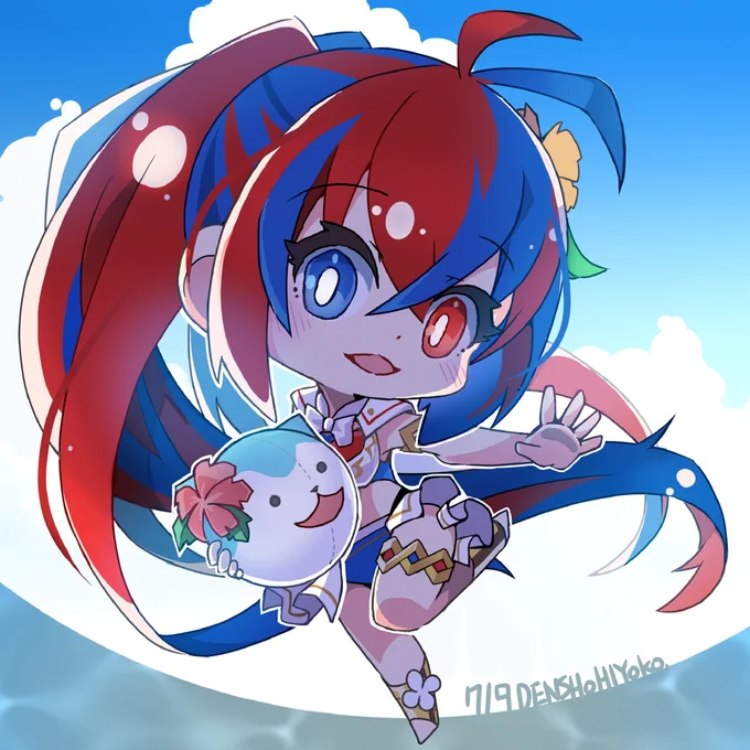 水着リュールちゃん描きました #FEヒーローズ #FEHeroes 
