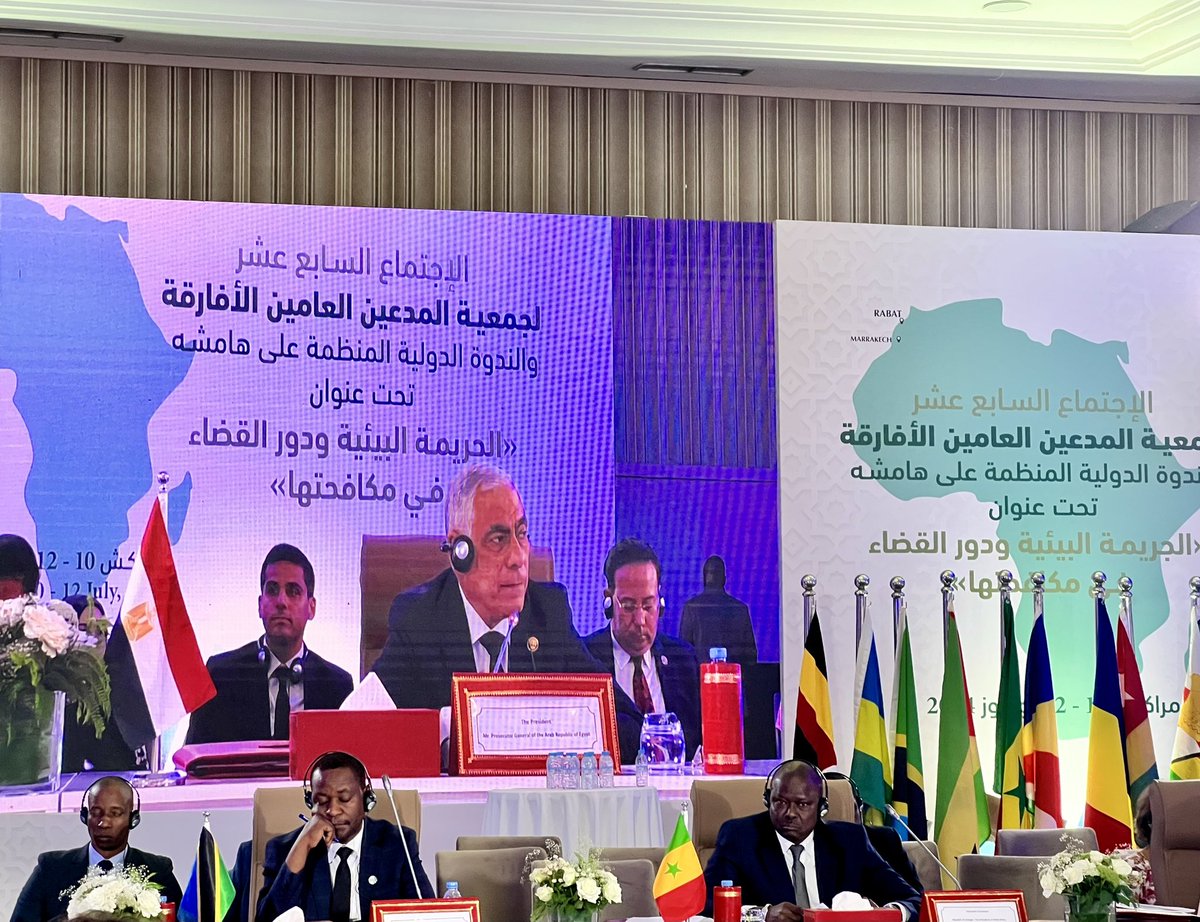 KMTRasool's tweet photo. سعادة النائب العام المصري يلقي كلمة الافتتاح خلال الجلسة المغلقة لجمعية النواب العموم الأفارقة @EgyptianPPO @IOM_MENA @StatePRM @UNmigration @IOMatAU @_AfricanUnion @IAP_Official https://t.co/1ScM3pyy6K