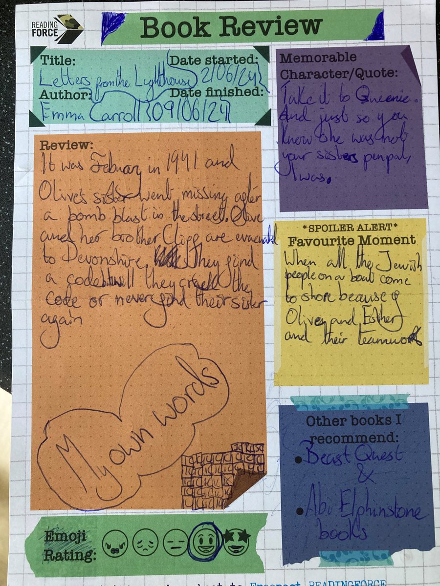 ReadingForce's tweet photo. Thank you to Ishbel for sending in her fabulous review of Letters from the Lighthouse by @emcarrollauthor . 🤩 https://t.co/GbozvBcQrS