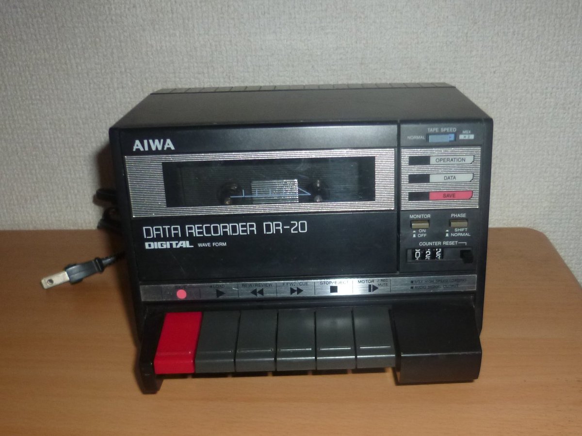 美品 動作確認済 AIWA DR-2 MSX データカセットレコーダー テープ
