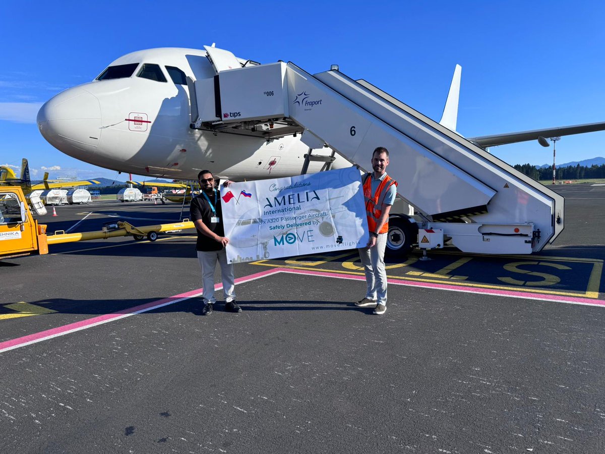 sierra5net's tweet photo. V petek, 5. julija, je na Brniku pristal A320 reg. F-HDRG. Gre za zadnjega v seriji treh novih @Airbus, ki jih je letos prevzel slovenski letalski prevoznik Amelia International. Amelia ima v floti 19 letal. #ameliainternational

https://t.co/L9ZmfTpXvJ https://t.co/wm9gO3tYId