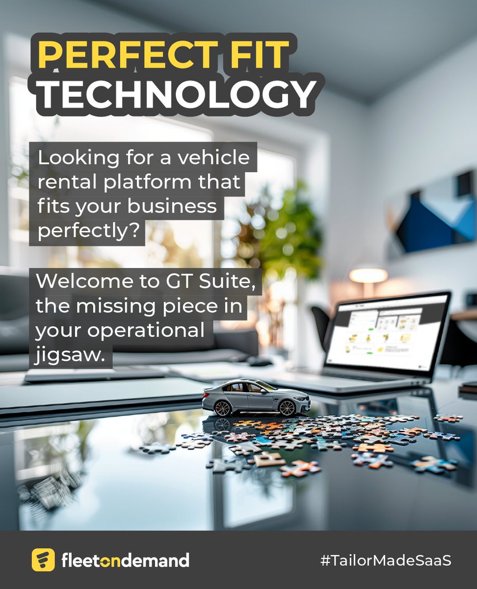 FOD_Group's tweet image. Looking for a vehicle rental platform that&apos;s a perfect fit? 🧩

Complete your operational puzzle with @Fleetondemand&apos;s GT Suite. A complete turnkey SaaS solution that offers end-to-end vehicle rental management services.

bit.ly/fle250624

#TailorMadeSaaS #GTSuite