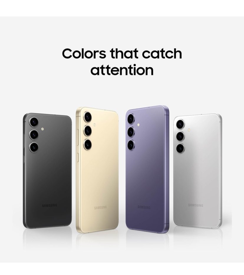 KursBusiness's tweet image. Dive into the colors of the SAMSUNG Galaxy S24+ Plus! 🎨✨

🌈 Colors that catch attention: The Galaxy S24+ Plus is not just about performance, it’s a style statement. With four stunning colors, there’s one for every personality. #GalaxyS24Plus #Samsung #StyleAndTech