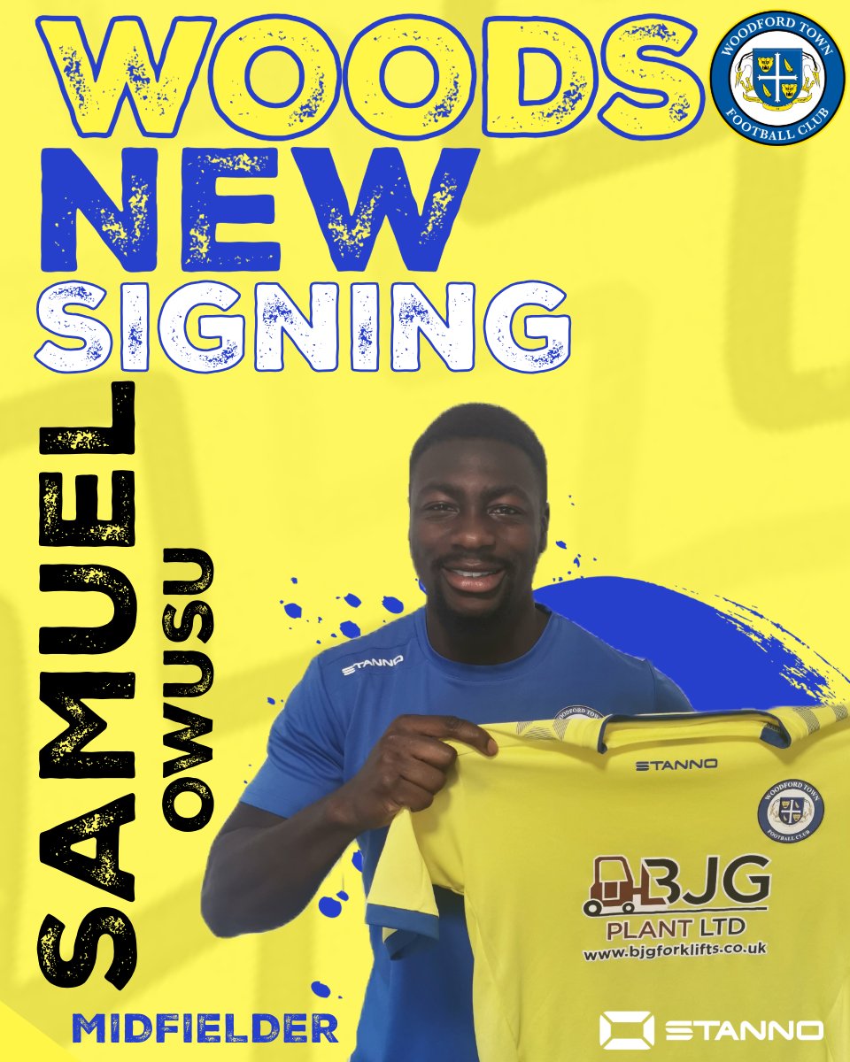 WoodfordTownFC's tweet photo. Delighted to announce signing of Sam Owusu
#WelcomeSam ๐ก๐ตโช https://t.co/uT193B05CA