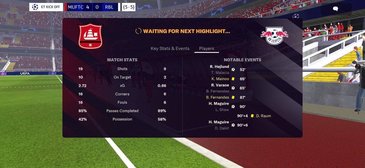 TheManagerer's tweet photo. 1-5 down from the first leg…get the equalising goal in 96th minute!…extra time it is!! 👀 #FM24TOUCH #iPhone https://t.co/weyn7p2yDz