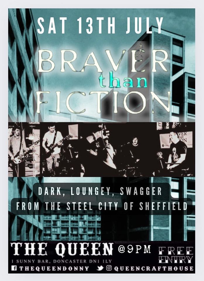 Braver than Fiction (@braverthan) on Twitter photo We’re returning to <a href="/Queencrafthouse/">Queen Crafthouse</a> this weekend, with an extended set (including a dash of new material), to keep you out of mischief for 90 minutes or so…*
#Doncaster #LiveMusic
*Complete absence of mischief not guaranteed. We’re returning to <a href="/Queencrafthouse/">Queen Crafthouse</a> this weekend, with an extended set (including a dash of new material), to keep you out of mischief for 90 minutes or so…*
#Doncaster #LiveMusic
*Complete absence of mischief not guaranteed.