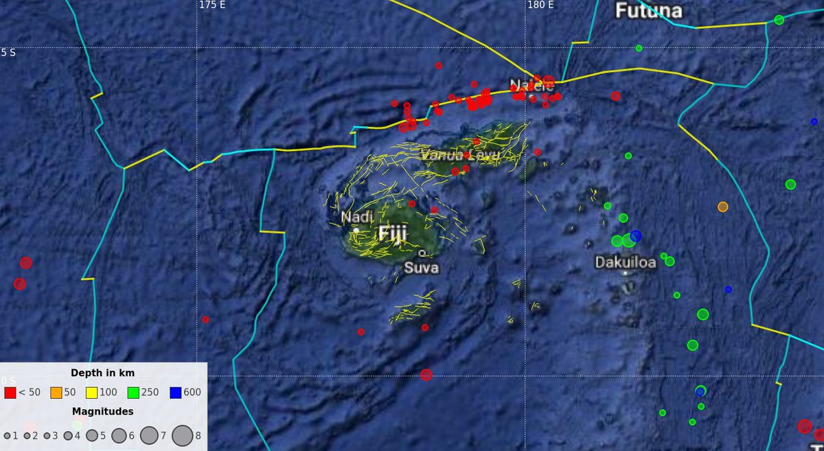 A total of 101 earthquakes were recorded in the Fiji region during the month of June ranging from M1.7-M5.5. Three FELT events occurred, two in parts of Rakiraki and one in the Northern Division.