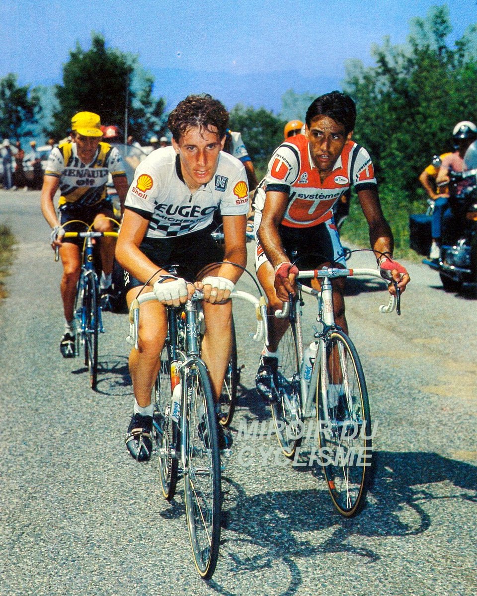 Miroir2Cyclisme's tweet photo. Robert Millar vainqueur à Guzet-Neige de la 11ème étape du Tour 1984. Il franchit la ligne avec 41" d'avance sur Luis Herrera, 1' 01" sur Pedro Delgado & 1' 47" sur Jean-René Bernaudeau
📸 MC
#RobertMillar #GuzetNeige #TDF #TDF1984 #TDF2024 #cyling #cyclisme #ciclismo https://t.co/EHnxv4Ygcy