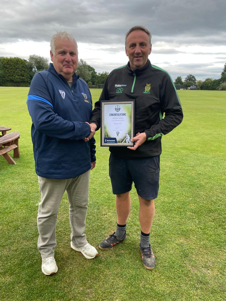CricketShrops's tweet photo. 🏏🏏 Congratulations to our first two Volunteer of the Month Award winners of the Summer – Robert Price from @ChelmarshCC and Shaun Astley from @WemCricketClub 
Details:
https://t.co/aXhPPmmE1u https://t.co/B48f3TvqKS