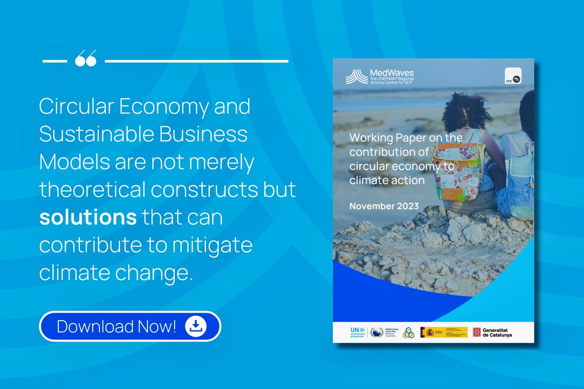 MedWaves_Centre's tweet photo. We delve now into the main key takeaways from the 'Working Paper on the contribution of circular economy to climate action' published by @MedWaves_Centre & @ENTmediambient offering practical insights and strategies to businesses and policymakers๐ตhttps://t.co/93CjuenieF
#JUST2CE https://t.co/eMkFW5SF94