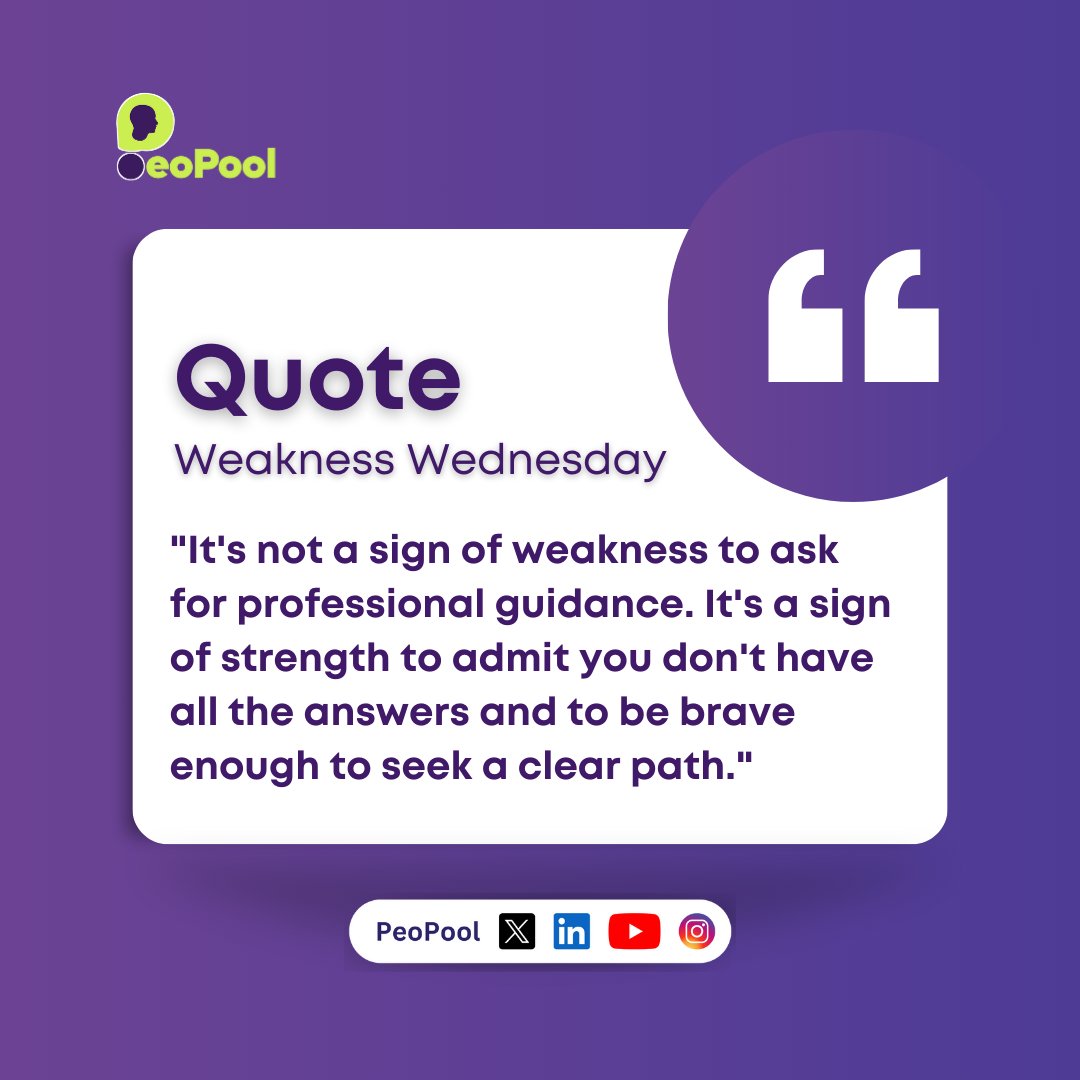 peo_pool's tweet photo. It's okay to ask for help and seek professional #guidance always.
#weaknesswednesday
#PeoPool
#Careertips https://t.co/19EggKJ7Vt