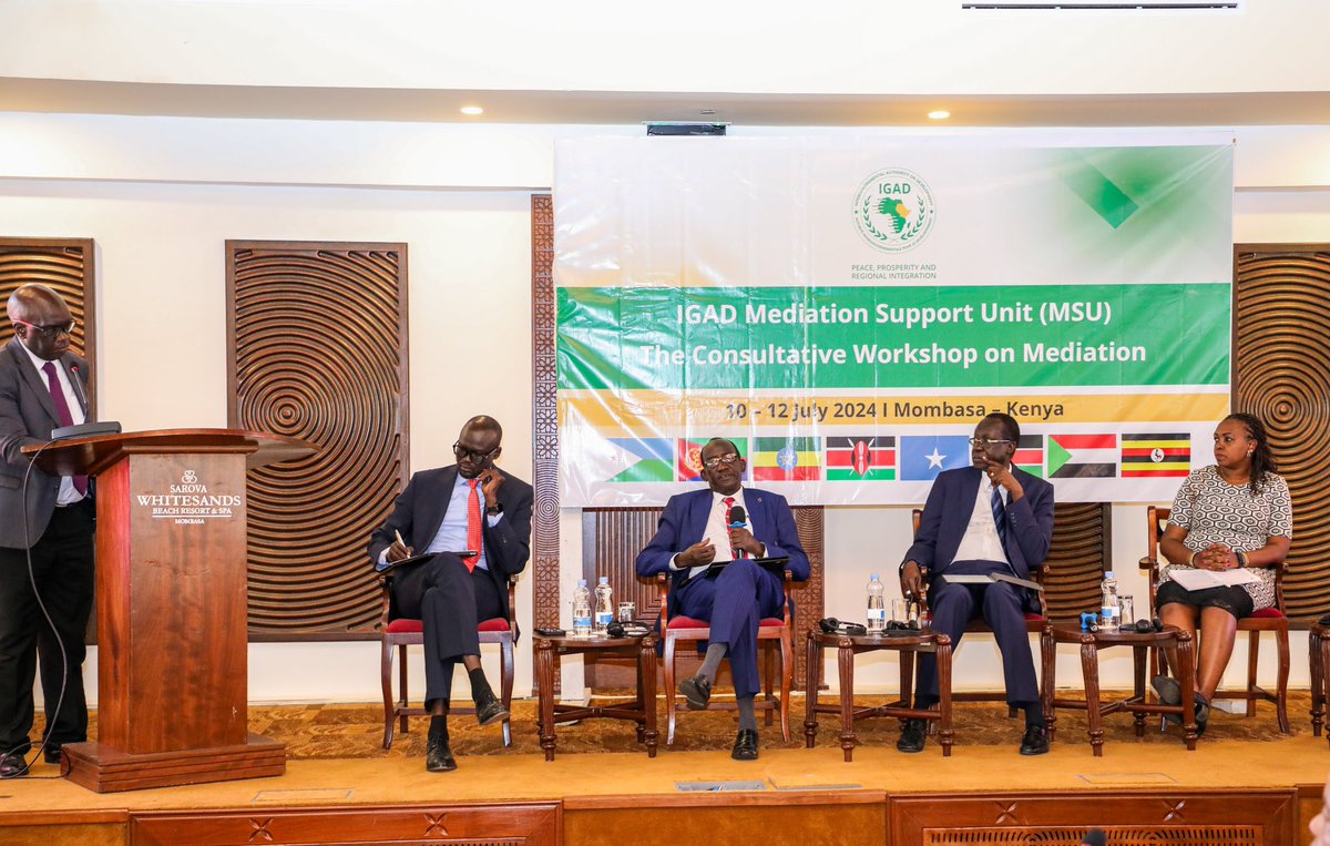 IGADPeace's tweet photo. Aiming to develop a Regional Mediation and Conflict Resolution Strategy, the Division convenes a 3- Day High-Level Consultative Workshop on Mediation and Conflict Resolution Institutions, in Mombasa, Kenya.

#IGAD #Peace #Security https://t.co/dQVPQ4r5UW