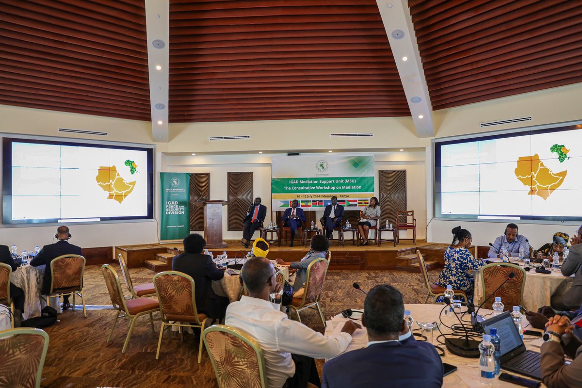 IGADPeace's tweet photo. Aiming to develop a Regional Mediation and Conflict Resolution Strategy, the Division convenes a 3- Day High-Level Consultative Workshop on Mediation and Conflict Resolution Institutions, in Mombasa, Kenya.

#IGAD #Peace #Security https://t.co/dQVPQ4r5UW