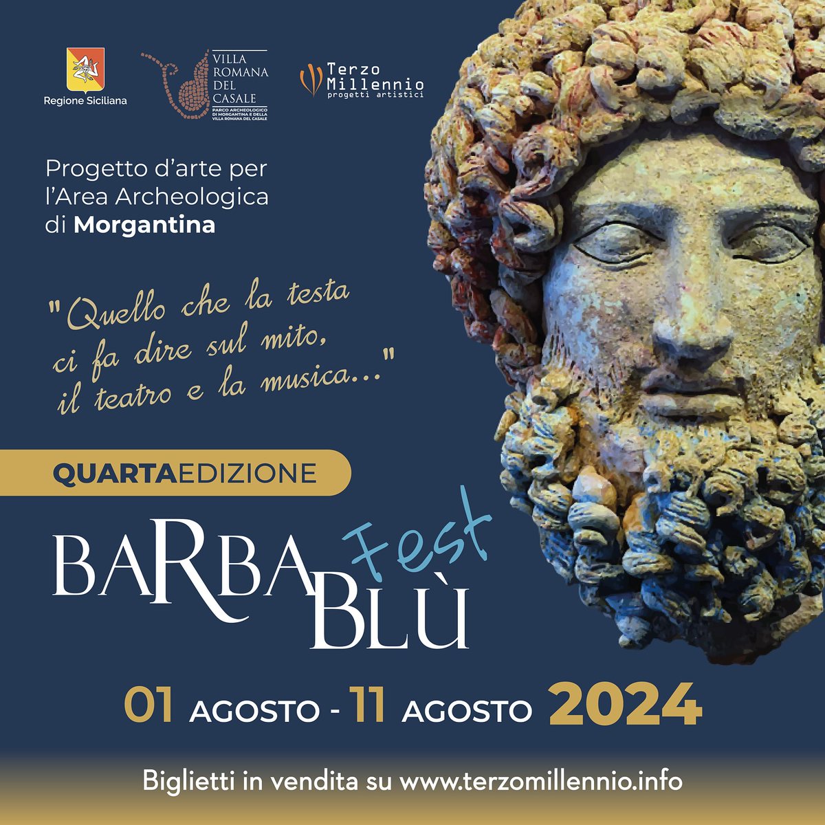 VisitSicilyOP's tweet photo. Barbablù Fest
1 - 11 agosto 2024 Area Archeologica di #Morgantina #Aidone #Enna  #eventisicilia24 #visitsicilyinfo https://t.co/ooByfxXo2u