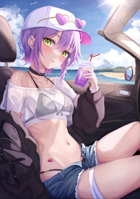 トワ様と海沿いドライブデート(よそ見厳禁!) #TOWART