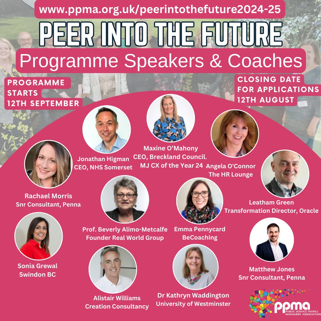 There are some fantastic speakers and coaches in place for this year's Peer into the Future Programme.

If you would like to be part of this year's cohort then check out our website for more info 👇
ppma.org.uk/peerintothefut…
<a href="/PPMA_P/">PPMA Sponsorship Manager</a> <a href="/biggs_julie/">Julie Biggs</a> <a href="/PamParkes2/">Pam Parkes</a> <a href="/steved1701/">Steve Davies</a> <a href="/wearepenna/">Penna</a>